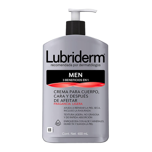 LUBRIDERM Crema Corporal Men Sin fragancia 400 ml
