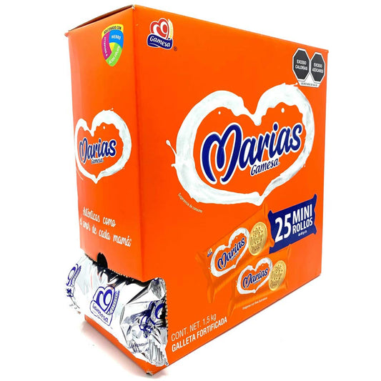 galletas marias | 25 mini rollos 1.5kg | gamesa | leche | cafe | chocolate | mermelada | reposteria | recetario | vainilla | mantequilla | helado | dulces | pasteleria | panaderia | snack | galleta