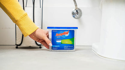 DampRid - Amortiguador de humedad desechable sin fragancia – 10.5 onzas cada uno – Paquete de 3 – Atrae y atrapa el exceso de humedad, elimina olores mohosos, crea un aire blanco más fresco y limpio