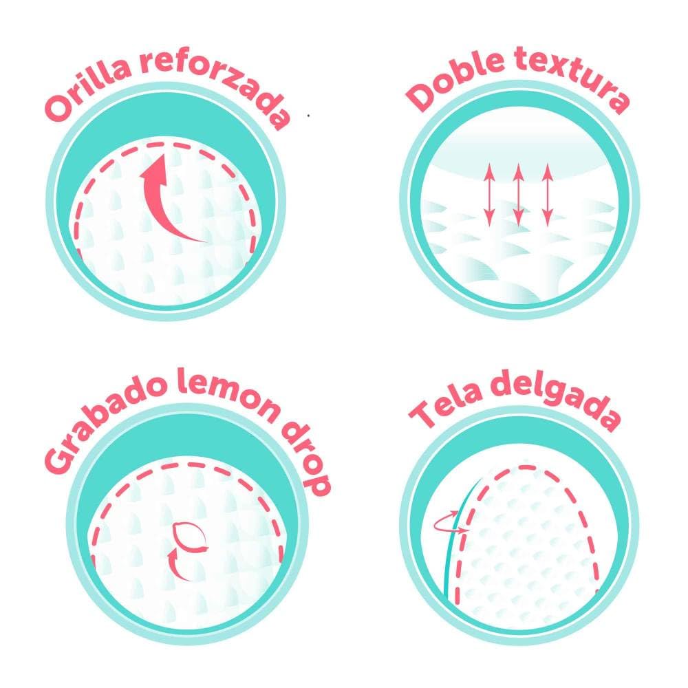 MEMBER´S MARK Almohadillas Desmaquillantes Faciales 6 Unidades Diodegradables Grabado Lemon Drop