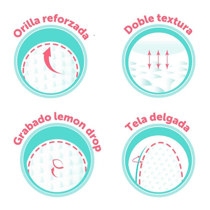 MEMBER´S MARK Almohadillas Desmaquillantes Faciales 6 Unidades Diodegradables Grabado Lemon Drop