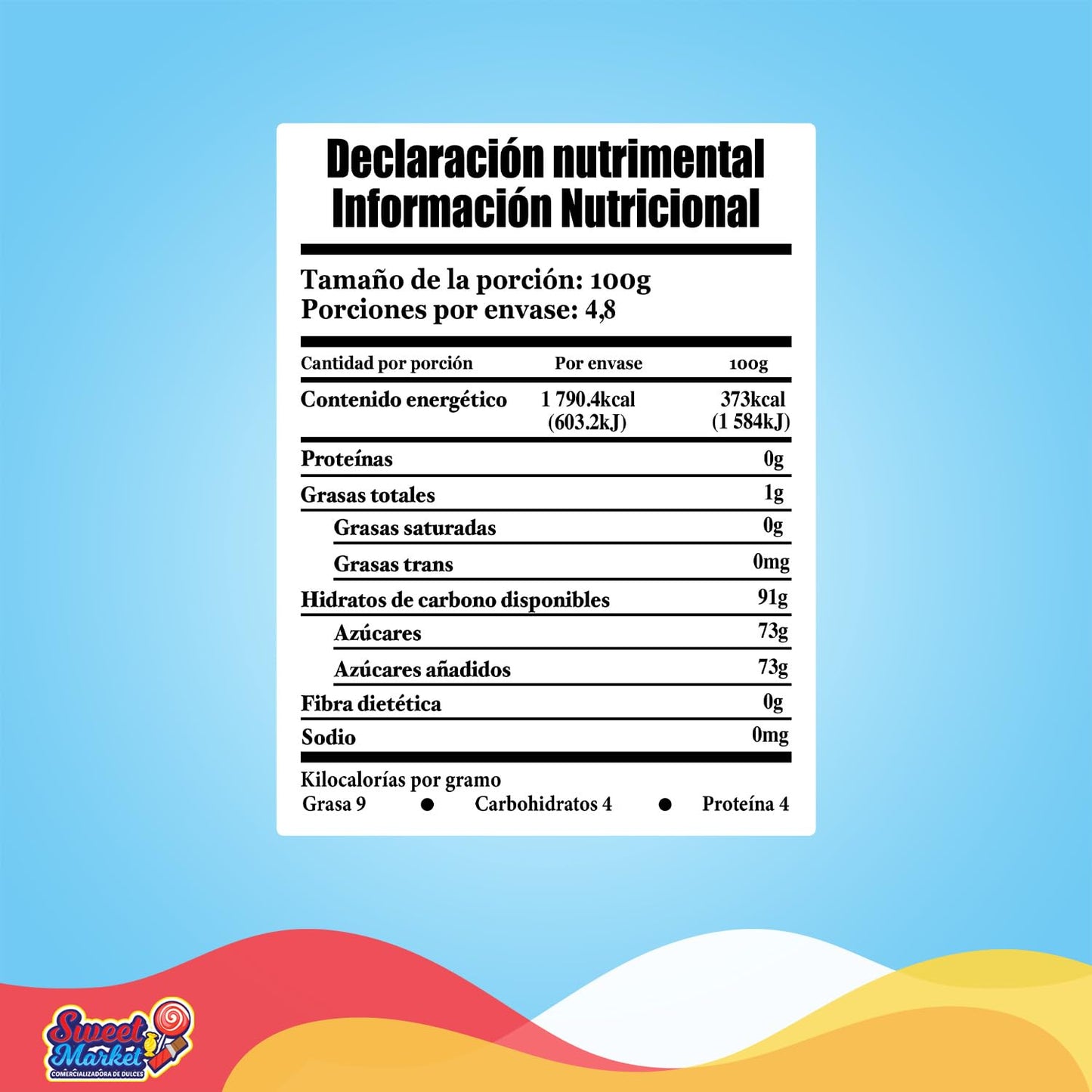 Brazalete 48 piezas, Dulce Comprimido Sabor Frutales en forma de pulseras, Las Delicias.