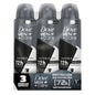 DOVE MEN Antitranspirante en Aerosol 3 pack Invisible Dry, con tecnología hidratante y 72 h de protección contra el sudor, el mal olor y la irritación 150 ml c/u