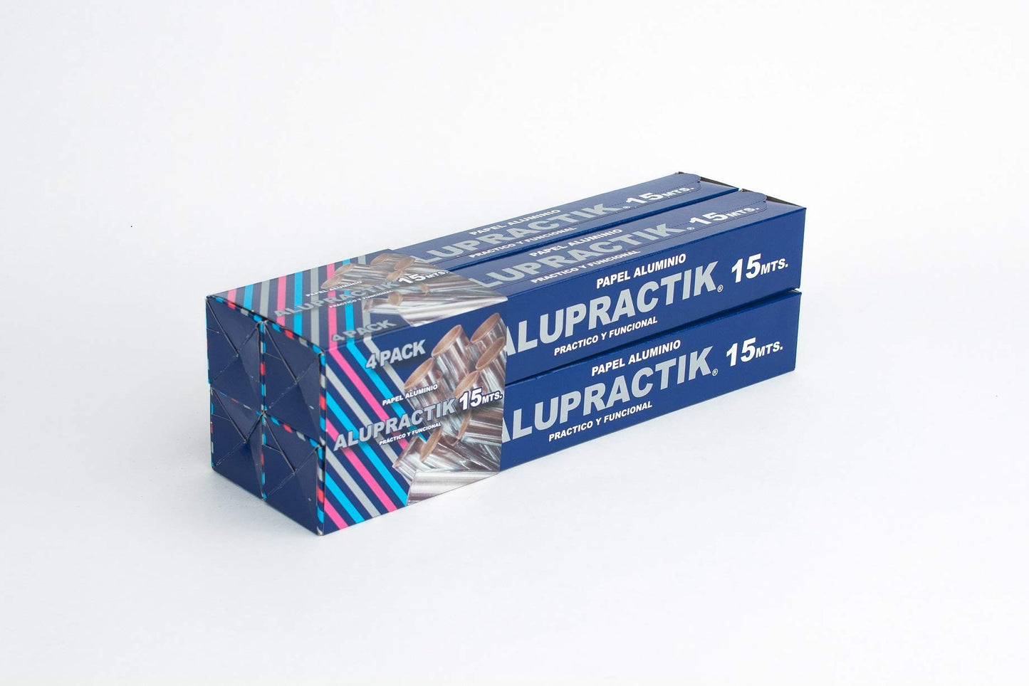 Generica - Alupractik - PAPEL ALUMINIO ALUPRACTIK 15 MTS (4 PACK)