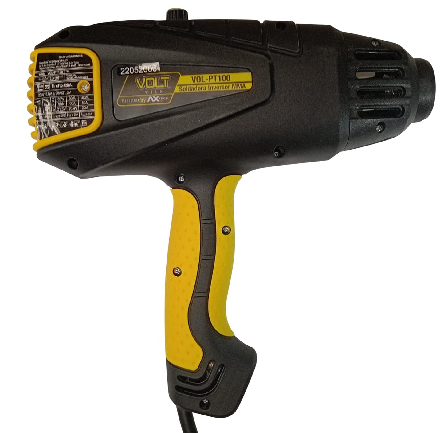 VOLT WELD - Soldadora Inversor MMA 90A Tipo Pistola VOLT-PT100 110V