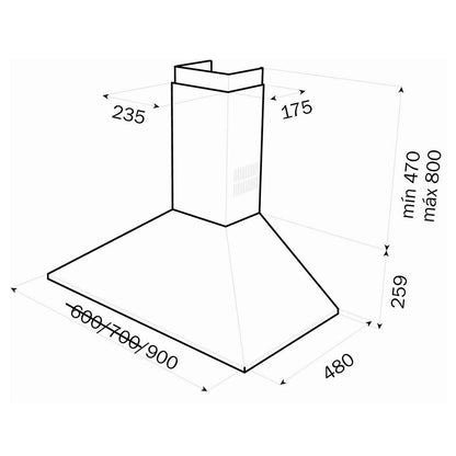 CAMPANA TEKA DEP 90 INOX 40472150 91203