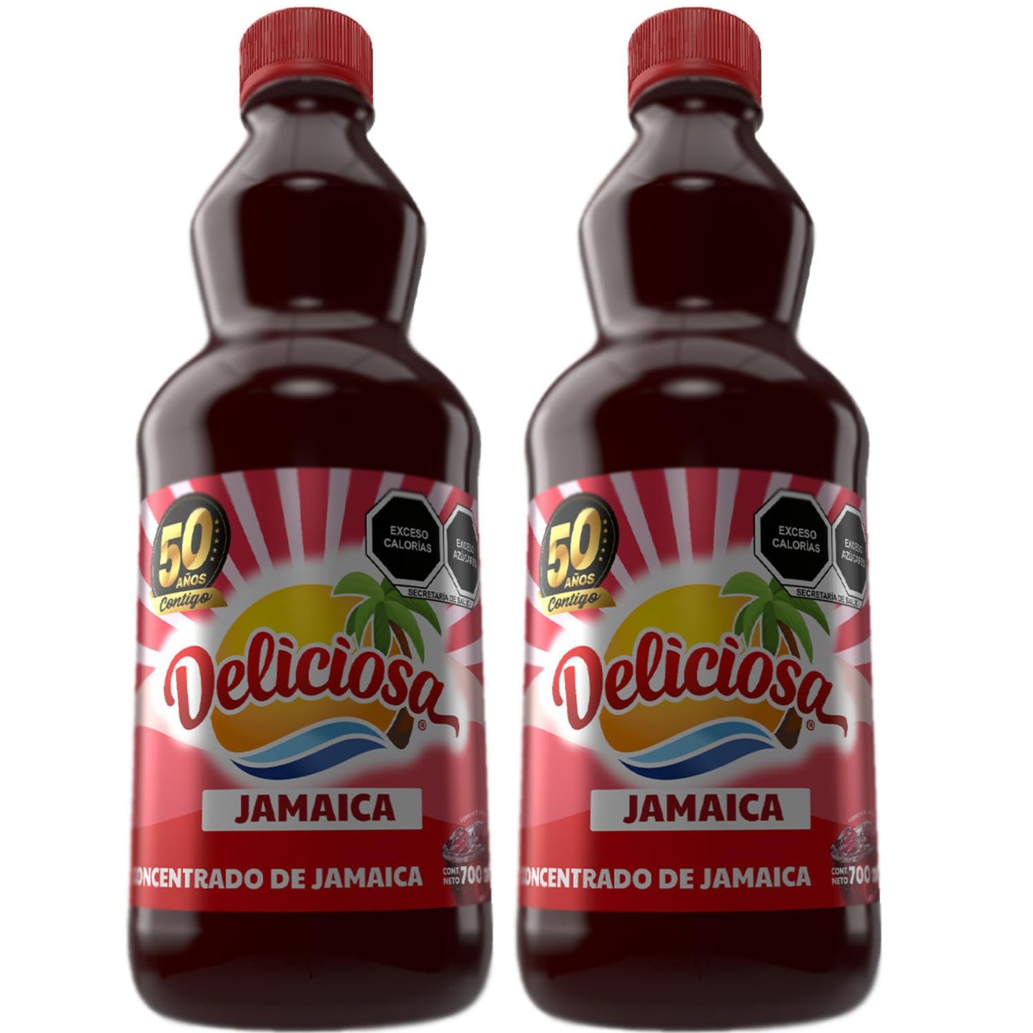 Concentrados Deliciosa - Concentrado para Preparar Bebidas Naturales, Botella de 700ml - Rendimiento de 4 Litros por Botella - Ingredientes 100% Naturales