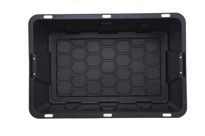 Caja Organizadora Capacidad 114 LTS, Negra Con Tapa Amarilla