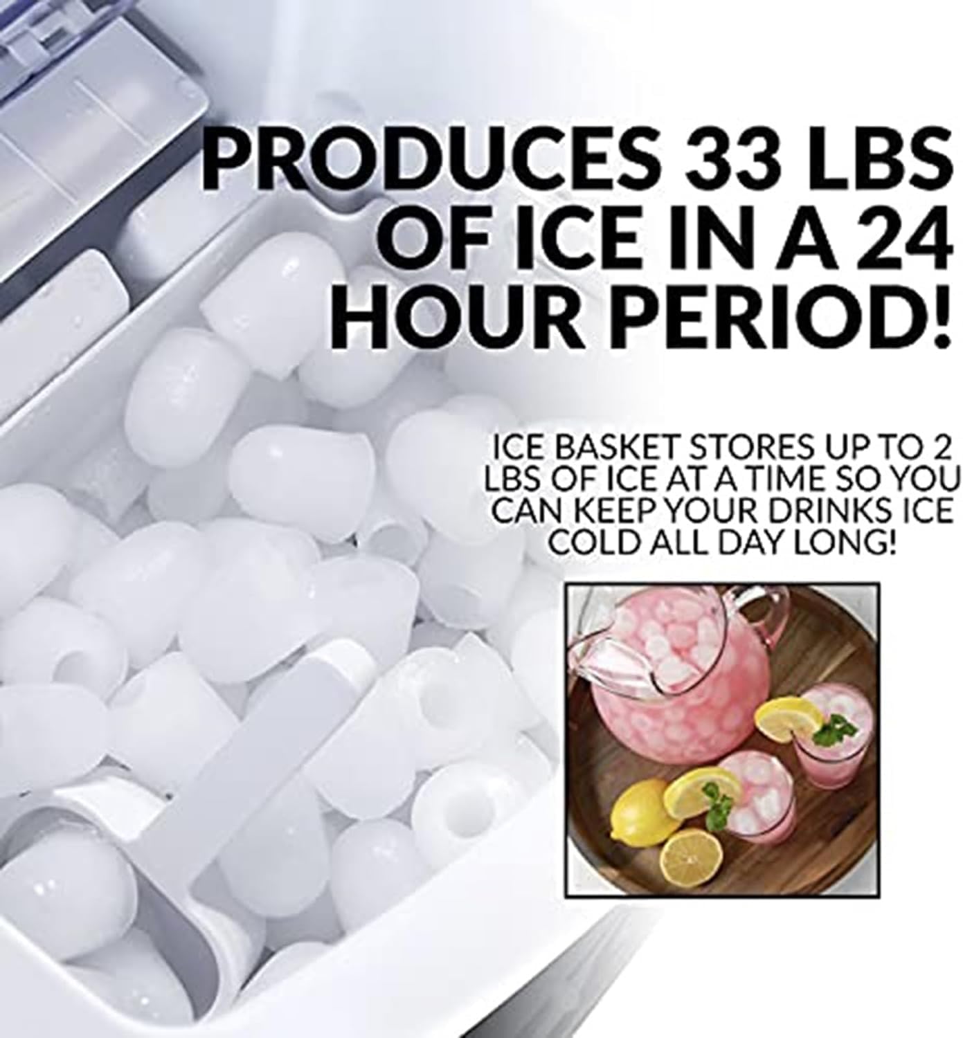 Máquina de hielo comercial for el hogar, eléctrica, portátil, automática, de gran capacidad, pequeña, inteligente, for exteriores