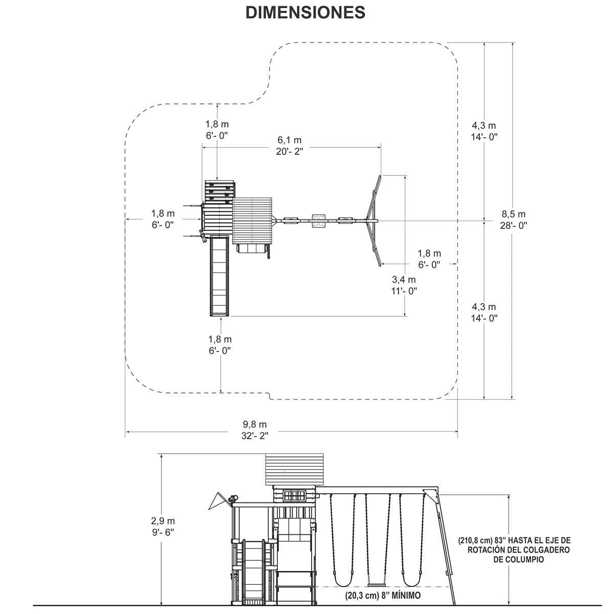 Yardline - Yardline, Centro de juegos para jardín, Sky Climber II