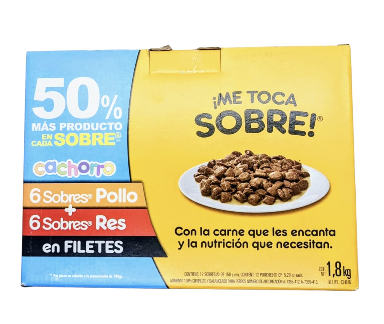 PEDIGREE - P Alimento para Perro 12 Sobres de 150g Pollo-Res en filetes Cachorro Pedigree