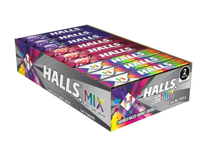 Halls. - Halls Mix (Cereza-Colors-Mora Azul). 18 paquetes de 25.2 gramos cada uno