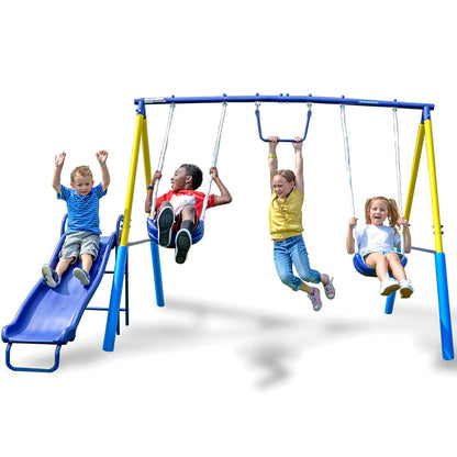 Sportspower My First Metal Swing, My First Metal, Azul, Amarillo, 65.00 x 89.50 x 74.00 Inches