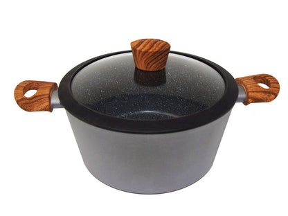 Westinghouse Cacerola Antiadherente de Mármol Gris Madera 28 cm (WCCC0032028MBB)