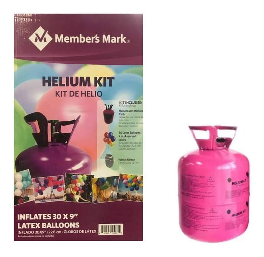 Member's Mark - Member's Mark Tanque de Helio con 30 Globos de Latex