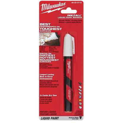 Milwaukee Electric Tools - Marcador de pintura, blanco (48-22-3712)