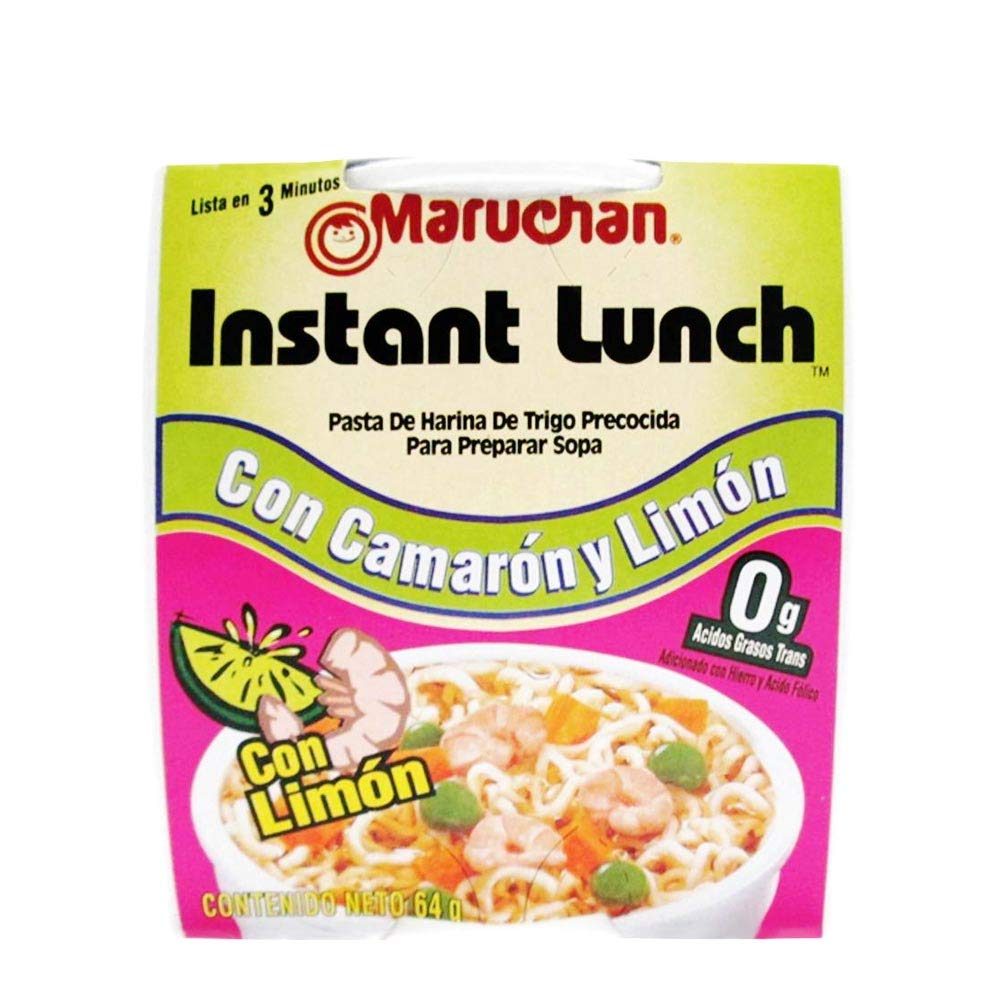 Maruchan Sopa Instantánea de Camarón y Limón, 768 g, 12 piezas de 64 g
