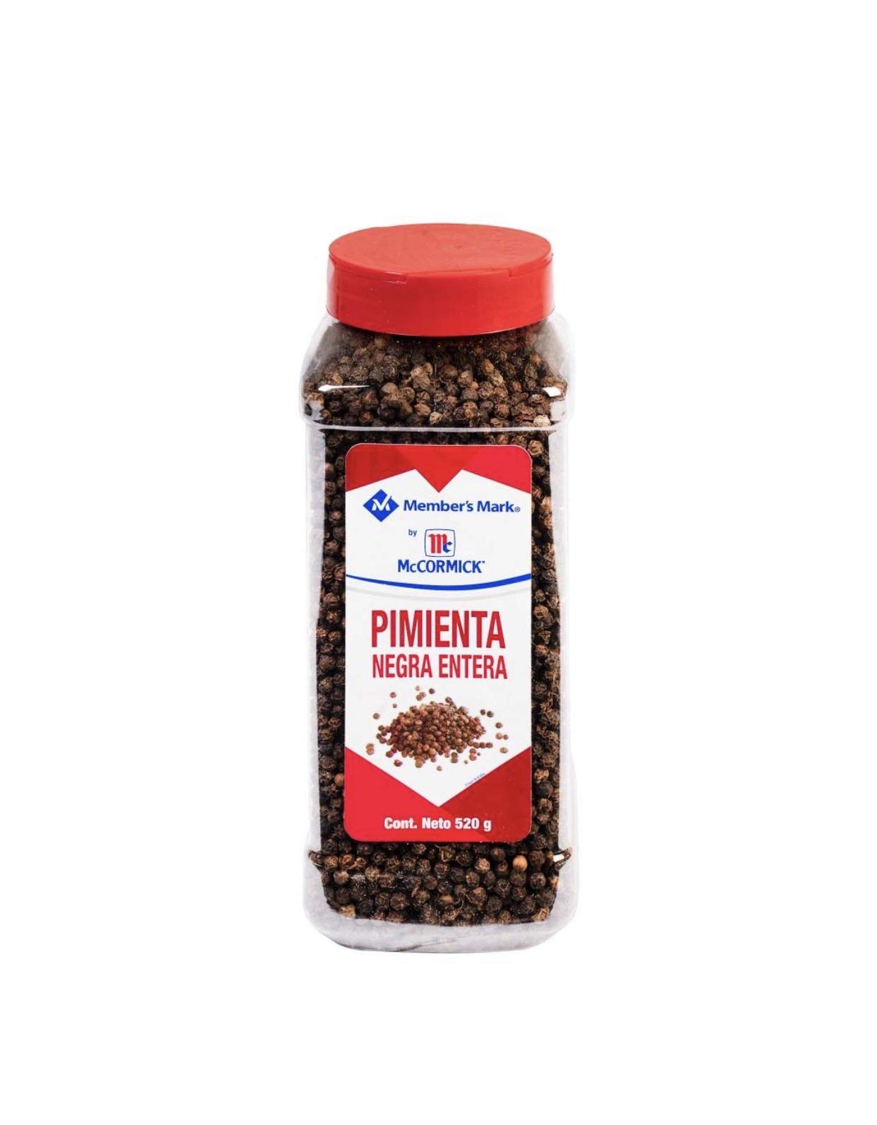 Member's Mark - PIMIENTA NEGRA ENTERA MEMBER'S MARK PRESENTACIÓN DE 520 GRAMOS CONDIMENTO ESPECIAS RESTAURANTE NEGOCIO CASA