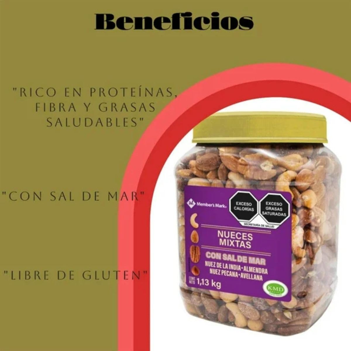 Members Mark - Member's Mark Deluxe Tuercas tostadas mixtas con sal marina (34 oz.)