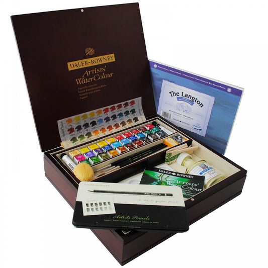 Daler Rowney - Daler Rowney : Artists' Watercolour Paint : Luxury Set : Half Pan : Set of 30