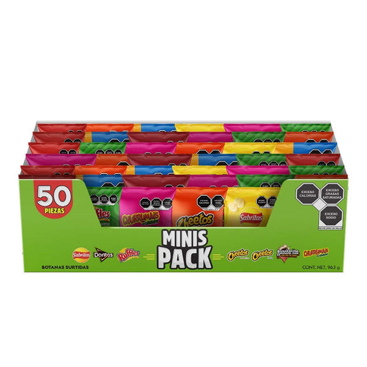 Sabritas - Sabritas Minis Surtido Botana Ppapas Fritas - 50 Piezas