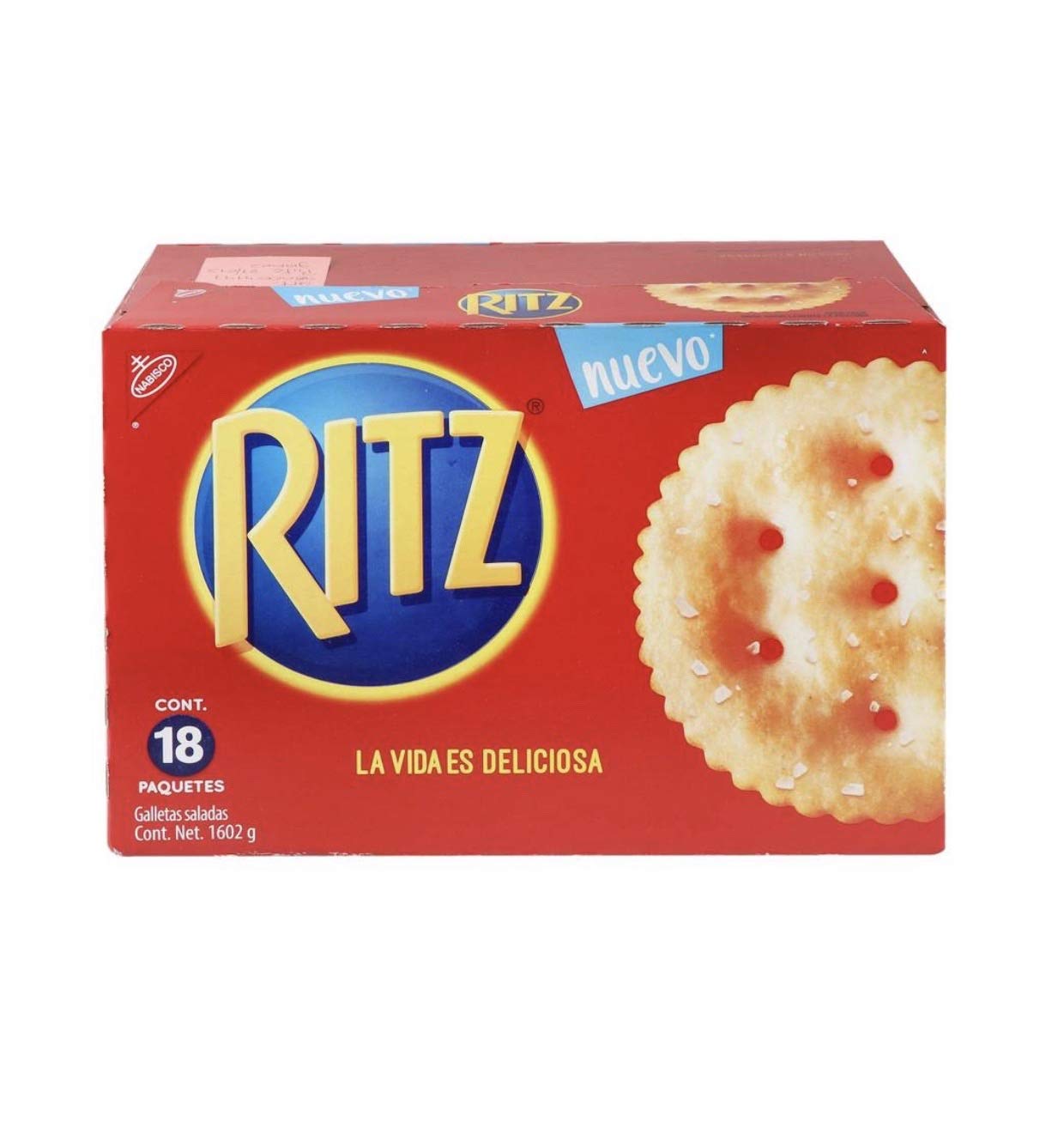 Ritz - GALLETAS RITZ SALADAS CAJA GRANDE DE 1.602 KILOGRAMOS CON 18 ROLLOS BOTANA FIESTA