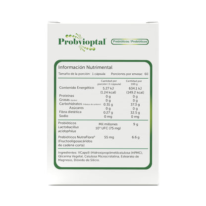 B BOMUCA - Probvioptal Probióticos y Prebióticos 60 cápsulas
