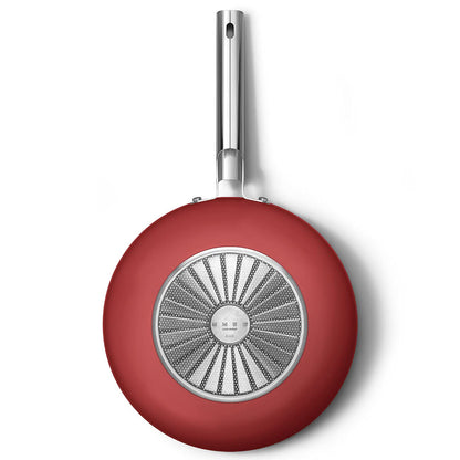 Smeg Cookware Rojo Wok de 12 pulgadas