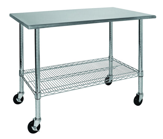 Sandusky Lee - Sandusky Lee EZSS4824-RW4 Stainless Steel Work Table, 48', Silver