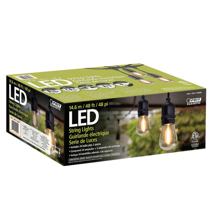 Feit - Cadena de luces LED (48 pies)