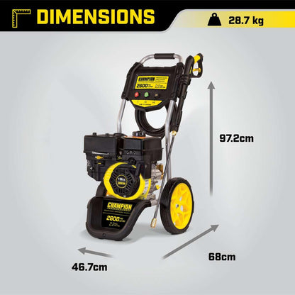Champion Power Equipment 2600-PSI - Lavadora a presión de Gas Estilo Dolly-2.2-GPM