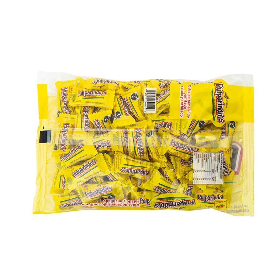 De la Rosa - De la Rosa Pulparindots bolitas confitadas con relleno de pulparindo - 2 Bolsas con 70 paquetes c/u