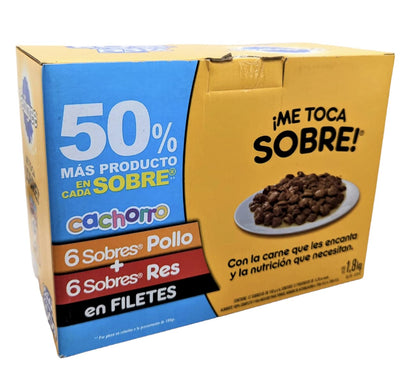 PEDIGREE - P Alimento para Perro 12 Sobres de 150g Pollo-Res en filetes Cachorro Pedigree