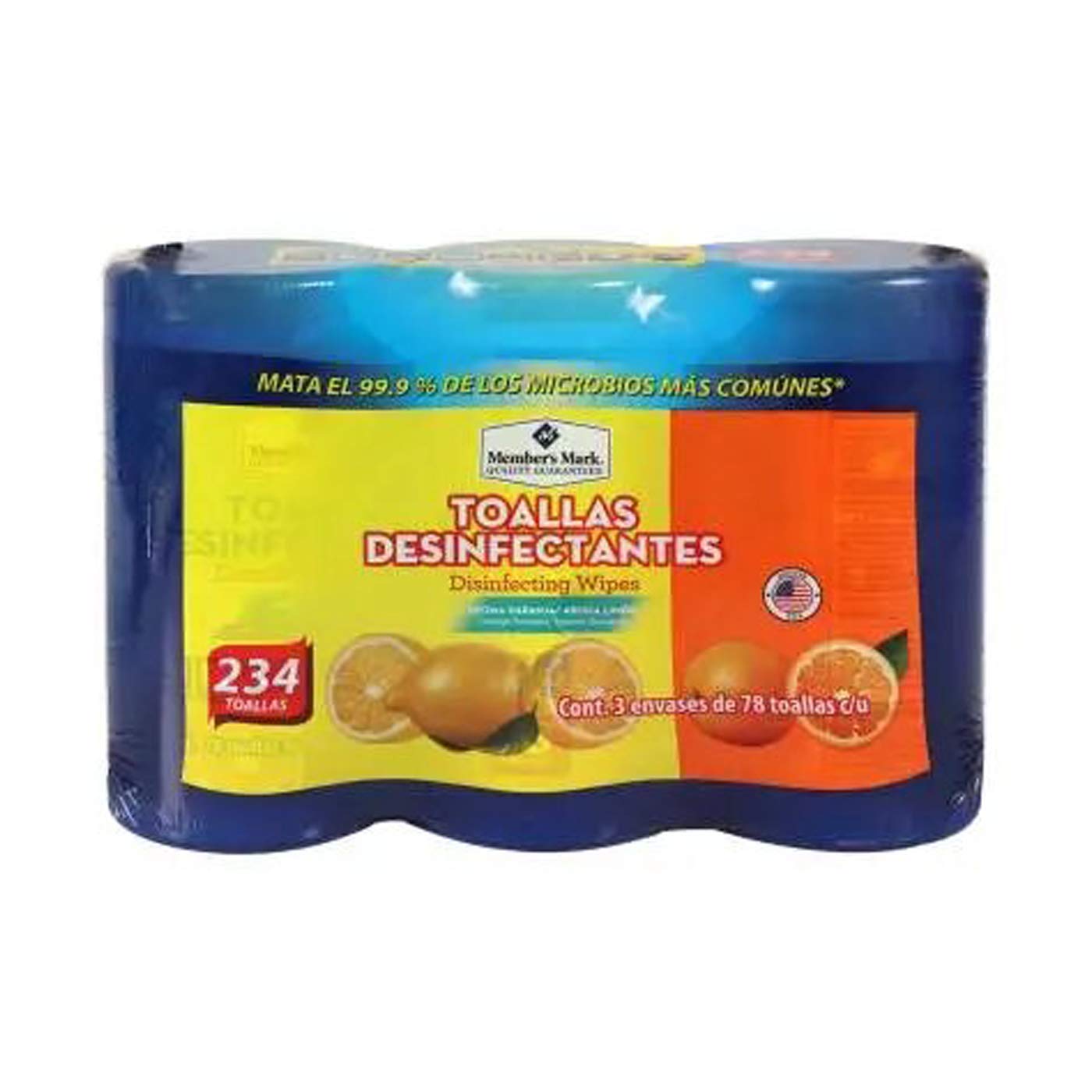VORAGA Toallitas Desinfectantes Members Mark 3 Envases con 78 Toallas C/U