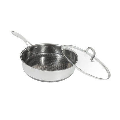 Westinghouse Olla de Acero Inoxidable con Tapa de Cristal Black Signature 26cm WCFP0130S26