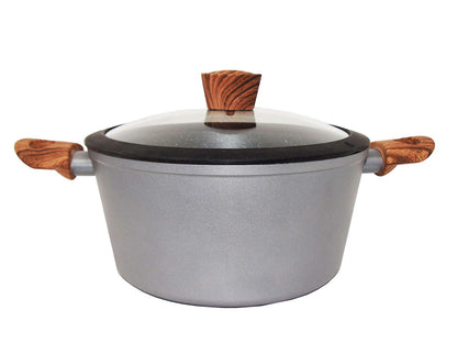 Westinghouse Cacerola Antiadherente de Mármol Gris Madera 28 cm (WCCC0032028MBB)