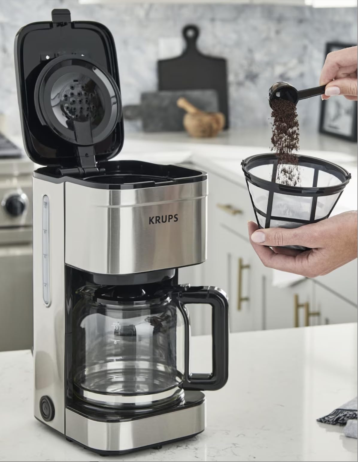 KRUPS Kit Cafetera Espumador de leche + Molino de café