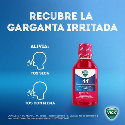 Vicks Jarabe para la tos Vick 44 Exp Infantil expectorante sabor Cereza 240 ml