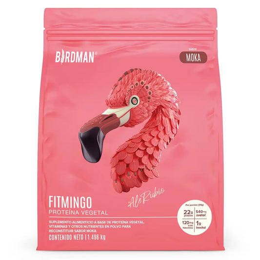 Birdman Fitmingo Proteina Vegana Suplemento Alimenticio a Base de Proteina Vegetal Sabor Moka 1.496 kg