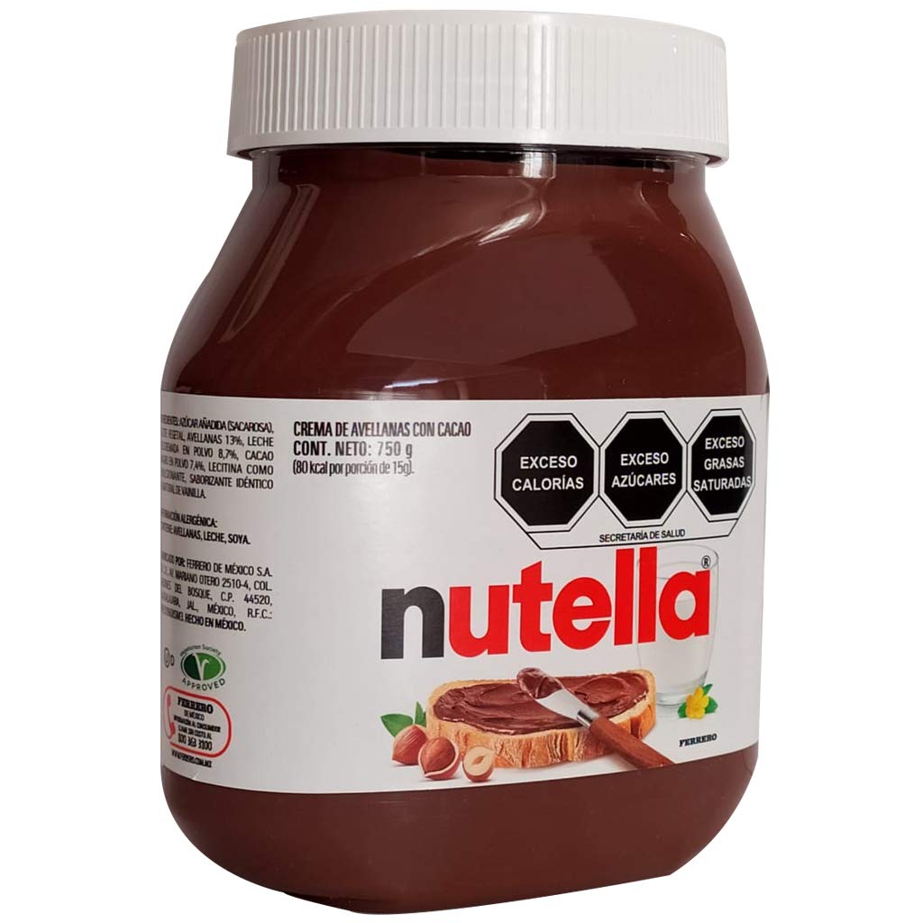 Ferrero Nutella, Crema de Avellanas con Cacao, Delicioso Sabor a Chocolate, 750 gr