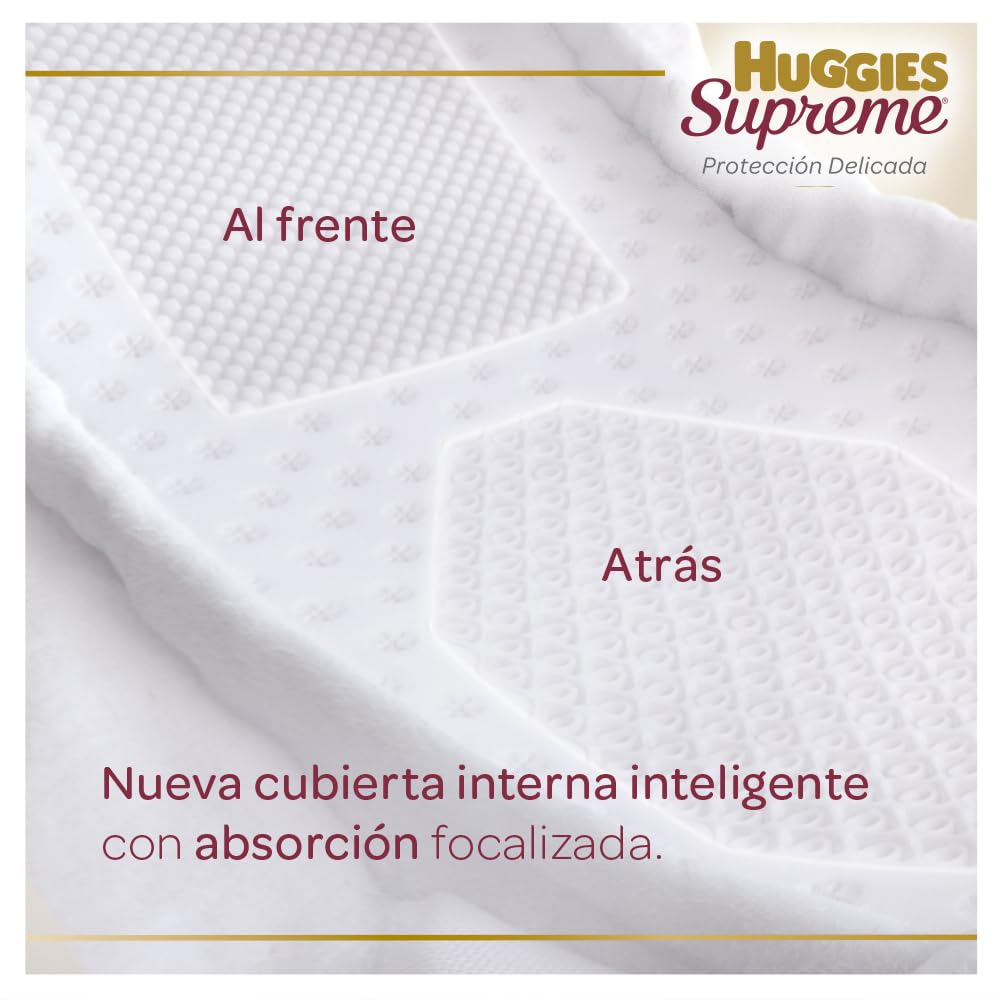 Huggies Supreme Pañal Desechable para Bebé, Etapa 1 Unisex, Caja con 240 Piezas, Ideal para Bebés de 3 a 5.5 kg