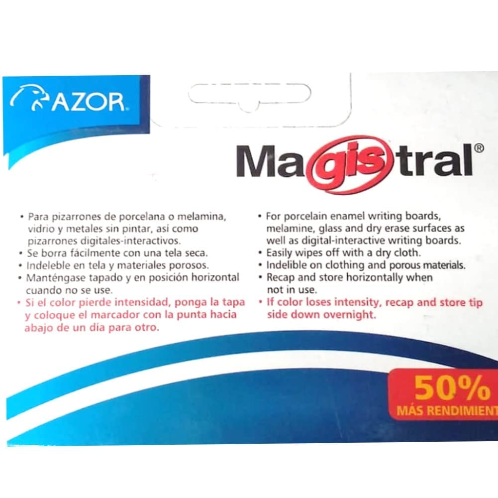 Marcador Pintarron Magistral Metálico Con 4 Plumones 50% Más Rendimiento Ideal Para Pizarrones Indeleble En Tela Y Materiales Porosos PSA COMPUTO Y PAPELERIA