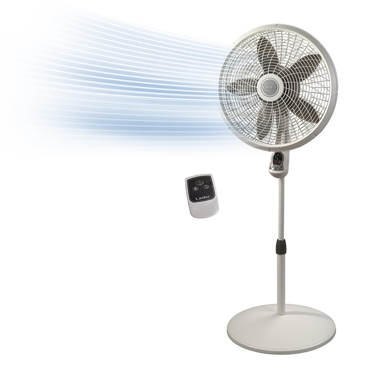 Lasko 1827 Ventilador de pedestal ajustable con elegancia y rendimiento de 18 pulgadas