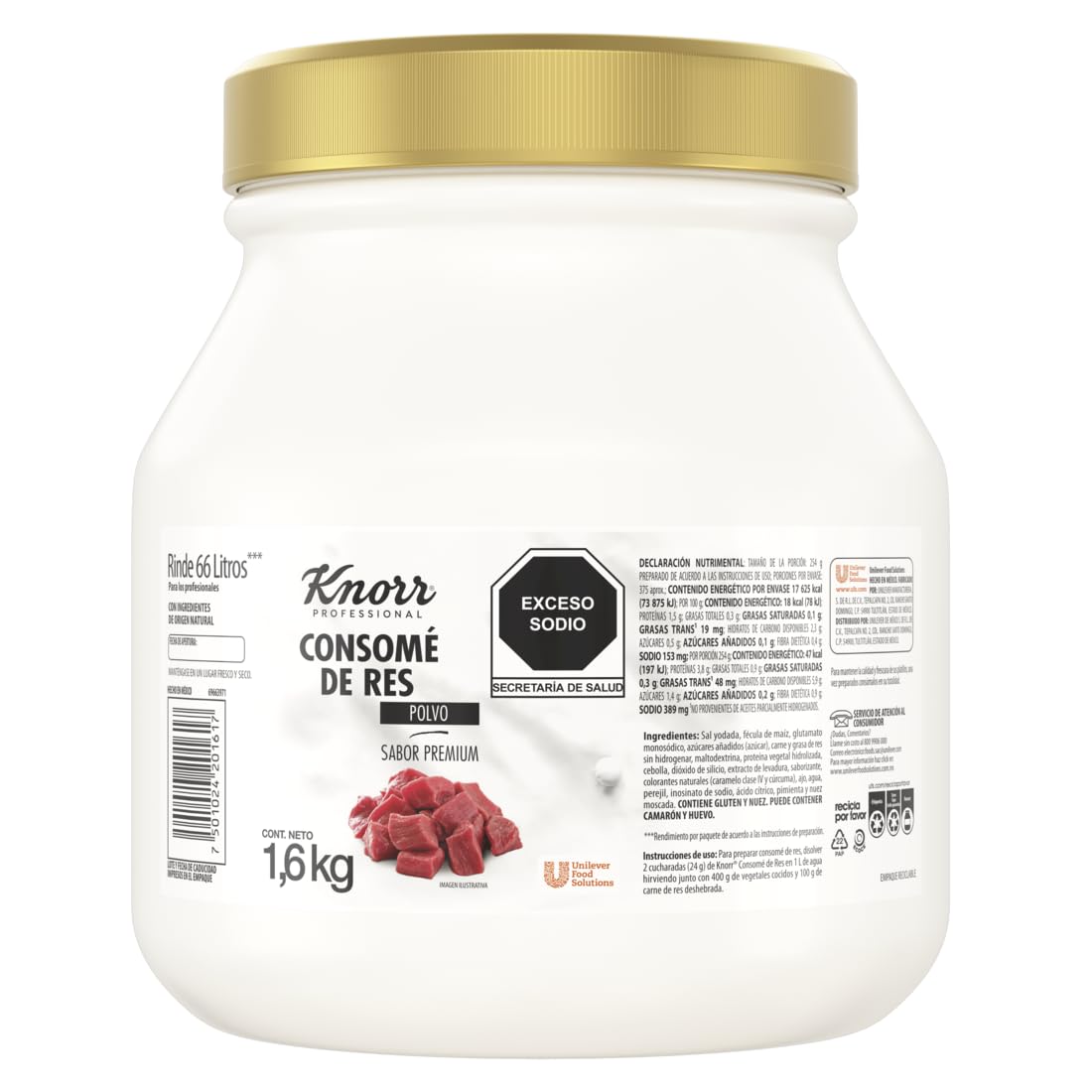 Knorr Professional Consomé de Res Sazonador 1.6 kg