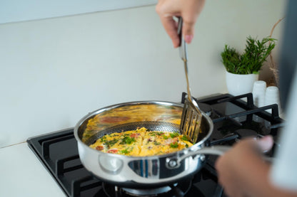 Westinghouse Olla de Acero Inoxidable con Tapa de Cristal Black Signature 24cm WCFP0130S24