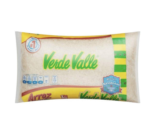 Verde Valle - ARROZ BLANCO SUPER EXTRA VERDE VALLE PAQUETE DE 5 PIEZAS DE 1 KILO ALBÓNDIGAS ARROZ CON LECHE SOPAS