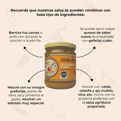 Salsa Agridulce de Mango Cocina Mestiza 525g