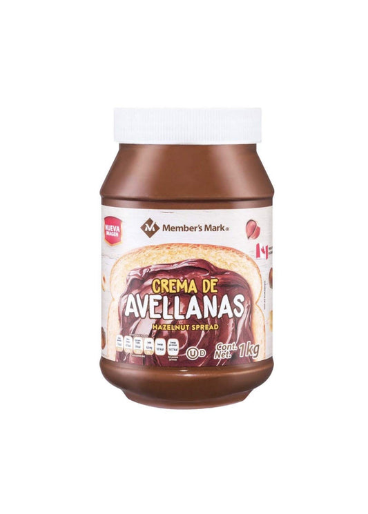 “Genérico” - CREMA DE AVELLANAS MEMBER´S MARK 1 KG SNACK NEGOCIO DULCE REGALO POSTRE FIESTA