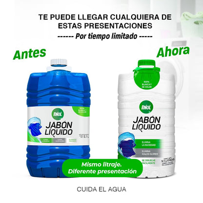 Pinol - Pinol Pinol Jabón De Barra Líquido Ropa Blanca Y De Color 5.1 L, color, 5.1 L, empaque pude variar