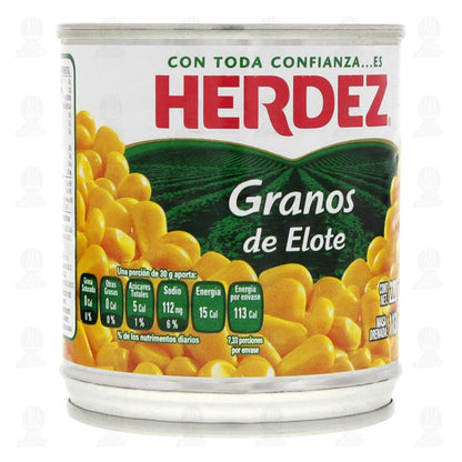 Herdez - 8 Latas de Elote. De 220 gramos cada una.